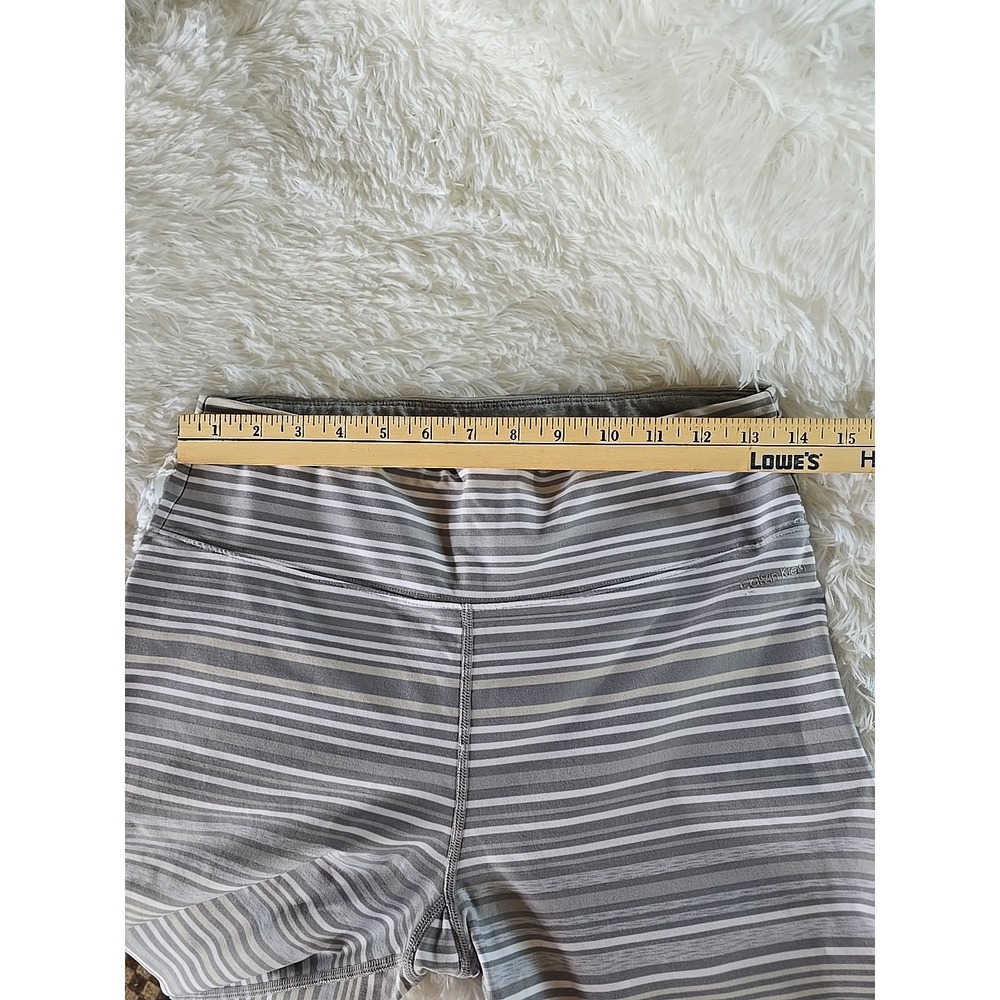 Calvin Klein Performance Wick Women's Gray Striped Leggings Workout Size L - Picture 11 of 13